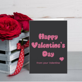 Tarjeta Feliz día de San Valentín con brillo