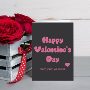 Tarjeta Feliz día de San Valentín con brillo