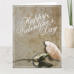Tarjeta Feliz día de San Valentín con Rosa