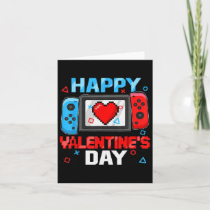 Tarjeta Feliz Día de San Valentín Controlador de videojueg