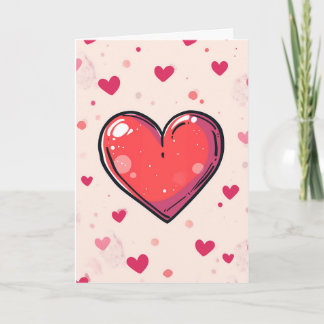 Tarjeta Feliz Día de San Valentín - Corazón Pintad