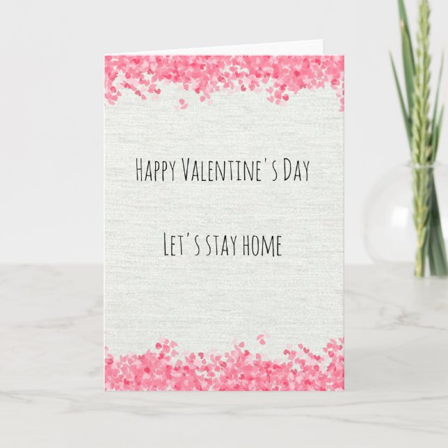 Tarjeta Feliz Día de San Valentín Cuarentena de Distancia  (Anverso)