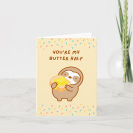 Tarjeta Feliz Día de San Valentín Cute Toast de Mantequill