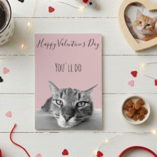 Tarjeta Feliz día de San Valentín de gato a humano Humor