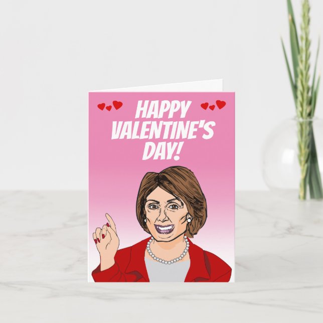 Tarjeta Feliz Día de San Valentín de Nancy Pelosi (Anverso)