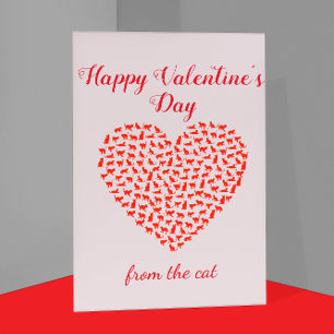 Tarjeta Feliz día de San Valentín de parte del Gato Domést