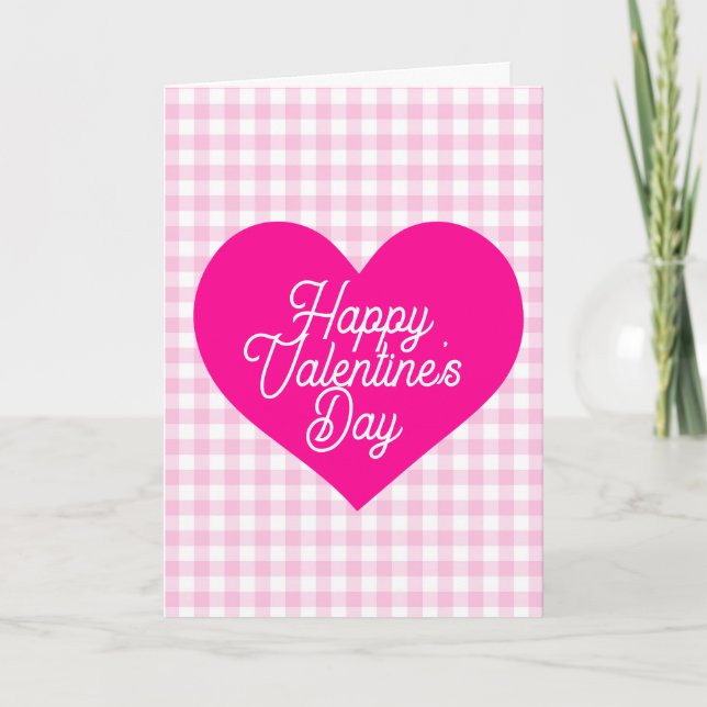 Tarjeta Feliz Día de San Valentín de vacaciones de corazón (Anverso)