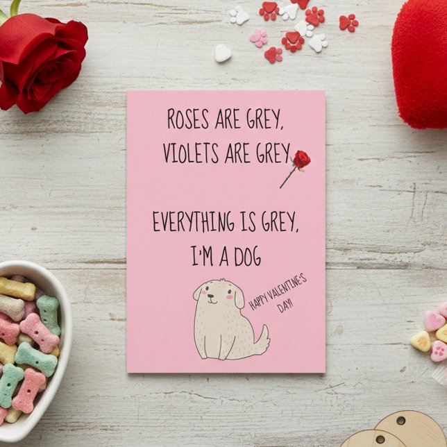 Tarjeta Feliz día de San Valentín del perro (Subido por el creador)