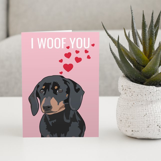 Tarjeta Feliz día de San Valentín del perro | Dachshund (Subido por el creador)