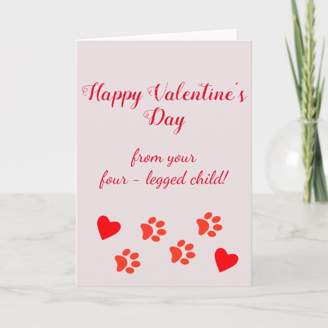Tarjeta Feliz Día de San Valentín del perro gato Mascota (Anverso)