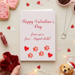 Tarjeta Feliz Día de San Valentín del perro gato Mascota