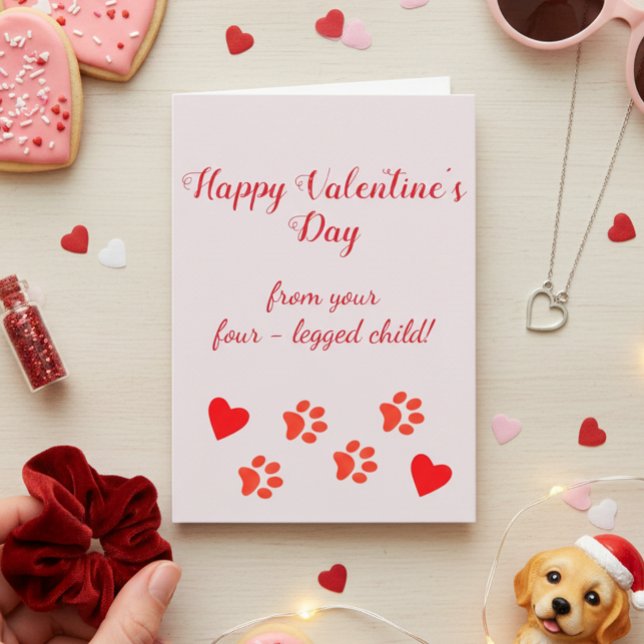 Tarjeta Feliz Día de San Valentín del perro gato Mascota (Subido por el creador)