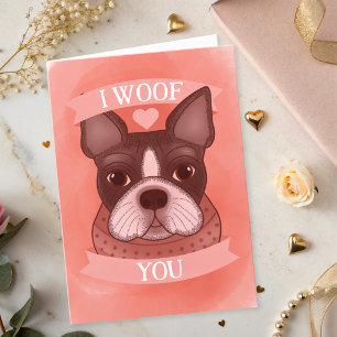 Tarjeta Feliz Día de San Valentín desde el perro