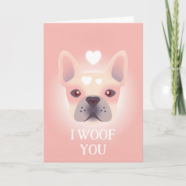 Tarjeta Feliz Día de San Valentín desde el perro (Anverso)