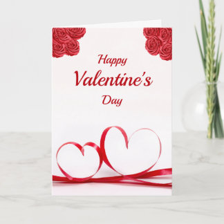 Tarjeta Feliz Día de San Valentín, deseos sentidos que se 