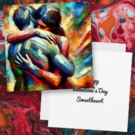 Tarjeta Feliz Día de San Valentín | El abrazo de Lover