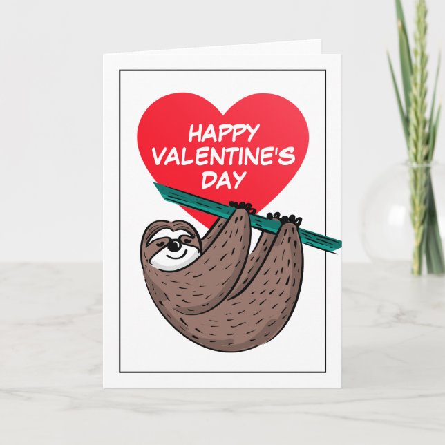 Tarjeta Feliz Día de San Valentín | Esmalte de corte (Anverso)