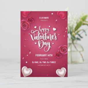 Tarjeta Feliz Día de San Valentín Fiesta de San Va