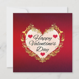 Tarjeta Feliz día de San Valentín forma de corazón-47949