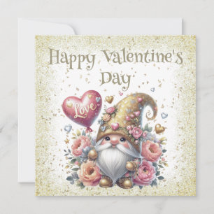 Tarjeta Feliz día de San Valentín Gnome
