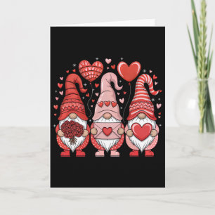 Tarjeta Feliz día de San Valentín Gnomos Corazón Bonito Am