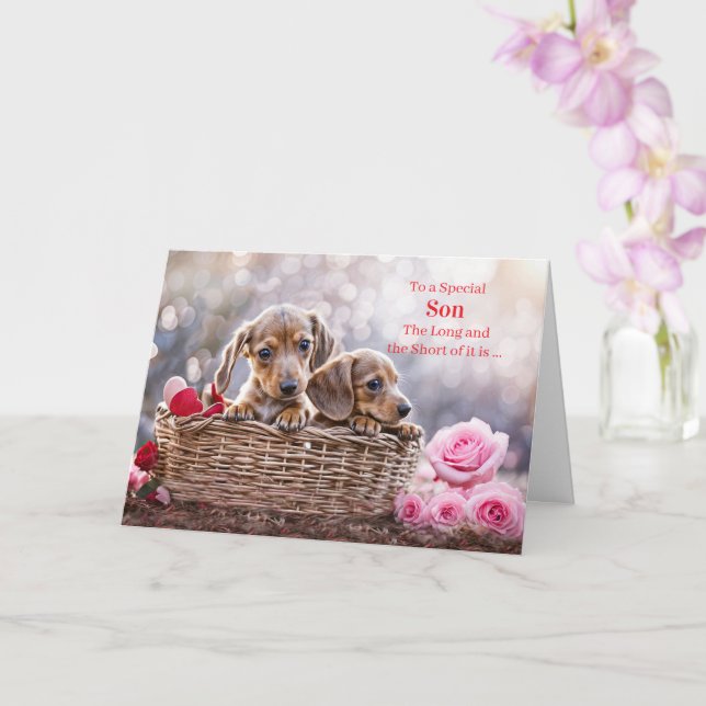 Tarjeta Feliz día de San Valentín hijo Lindo  (Orquídea)