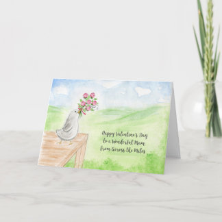 Tarjeta Feliz Día de San Valentín, maravillosa Mamá a trav
