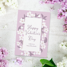 Tarjeta Feliz Día de San Valentín Moda Personalizado Flora