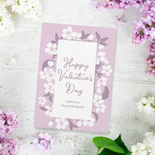 Tarjeta Feliz Día de San Valentín Moda Personalizado Flora