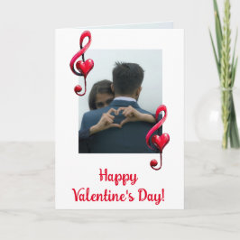 Tarjeta Feliz día de San Valentín Música de Amor