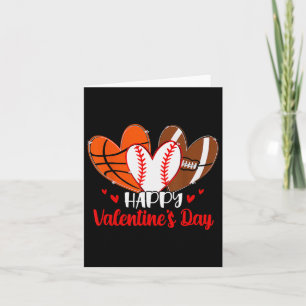 Tarjeta Feliz Día de San Valentín Niños Camisas Baloncesto
