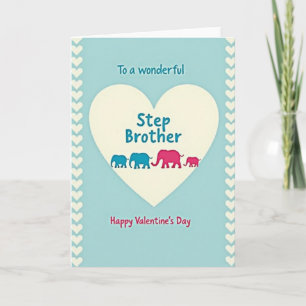 Tarjeta Feliz Día de San Valentín para Hermanastro
