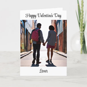 Tarjeta Feliz día de San Valentín, Pareja enamorada tomada