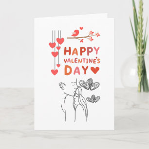 Tarjeta Feliz Día de San Valentín – Pareja Romántica