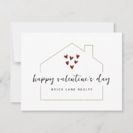 Tarjeta Feliz día de San Valentín Promoción inmobiliaria 
