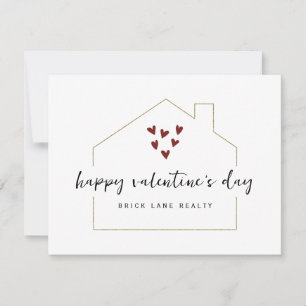 Tarjeta Feliz Día de San Valentín promocional inmobiliario