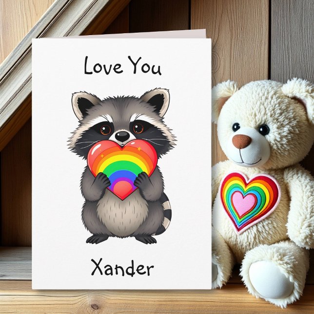 Tarjeta Feliz Día de San Valentín | Raccoon LGBTQ (Subido por el creador)