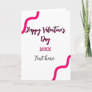 Tarjeta Feliz día de San Valentín rosa negro espiral negri