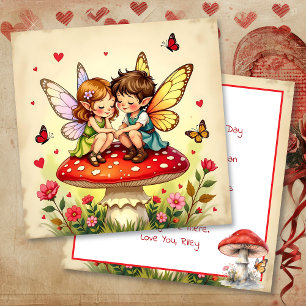 Tarjeta Feliz día de San Valentín Vintage Cottage Core H