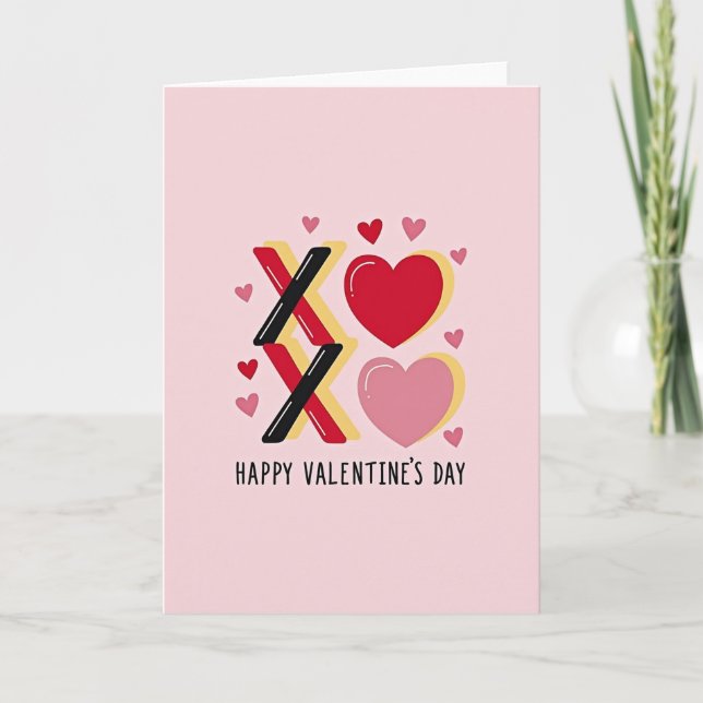 Tarjeta Feliz Día de San Valentín Xoxo (Anverso)