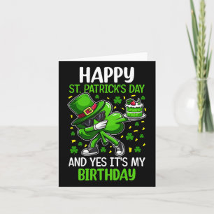 Tarjeta Feliz Día de Santo Patrocinio Cumpleaños Shamrock
