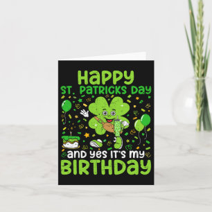 Tarjeta Feliz Día de Santo Patrocinio Cumpleaños Shamrock