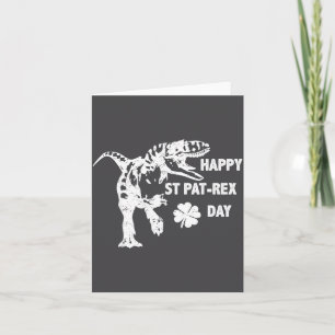 Tarjeta Feliz día de St. Pat-rex divertido T-rex dinosauri