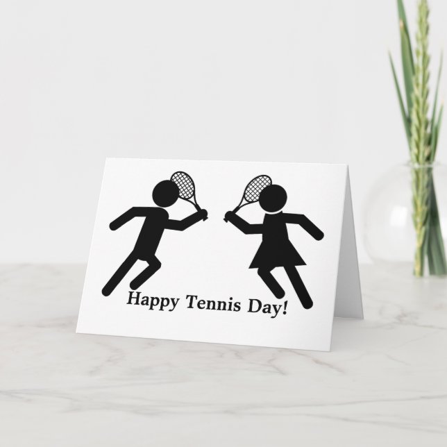 Tarjeta Feliz Día de Tenis (Anverso)