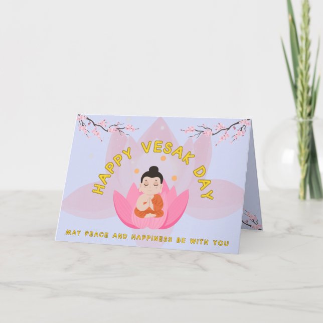 Tarjeta Feliz día de Vesak (Anverso)