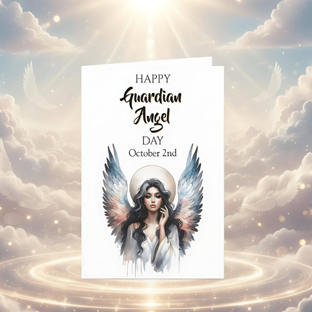 Tarjeta Feliz Día del Ángel de la Guarda | (Hispano) (Subido por el creador)