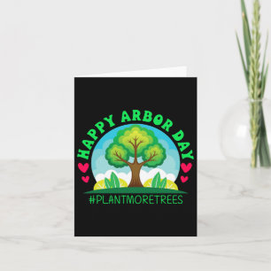 Tarjeta Feliz Día del Árbol de la Camisa Plantando el Día