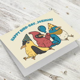 Tarjeta Feliz Día del Ave Personalizado Aves tema Cumpleañ