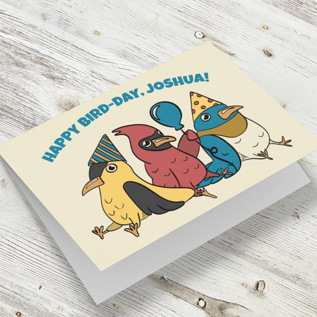 Tarjeta Feliz Día del Ave Personalizado Aves tema Cumpleañ (Subido por el creador)