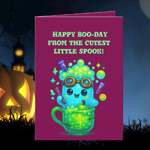 Tarjeta Feliz Día del Boo Cute Fotos Fantasma Halloween
